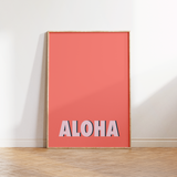 Aloha Typography Print