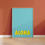 Aloha Typography Print