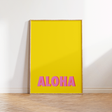 Aloha Typography Print