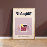 Bramble Retro Cocktail Print