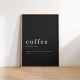 Coffee Heaven Definition Print