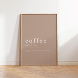 Coffee Heaven Definition Print