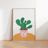 Don't be a Prick Cactus House Plant Print