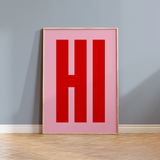 Hi Typography Print