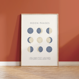 Moon Phases Space Print