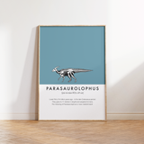 Parasaurolophus Dinosaur Fact Print