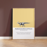 Parasaurolophus Dinosaur Fact Print