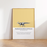 Parasaurolophus Dinosaur Fact Print