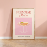 Pornstar Martini Retro Cocktail Print