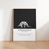 Stegosaurus Dinosaur Fact Print