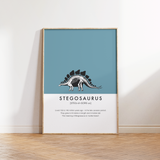 Stegosaurus Dinosaur Fact Print