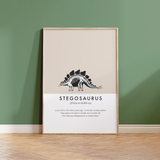 Stegosaurus Dinosaur Fact Print