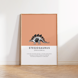 Stegosaurus Dinosaur Fact Print