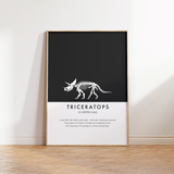 Triceratops Dinosaur Fact Print