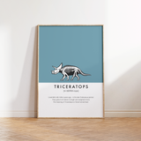 Triceratops Dinosaur Fact Print