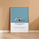 Triceratops Dinosaur Fact Print