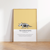 Triceratops Dinosaur Fact Print