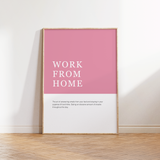 Work From Home Definition Print