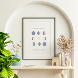 Moon Phases Space Print