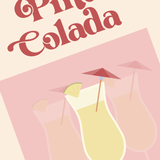 Pina Colada Retro Cocktail Print